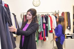 students browse the wardrobe's offerings