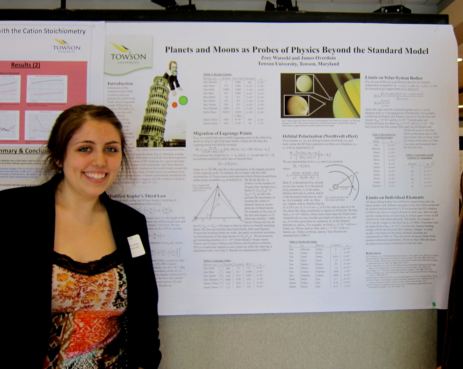 Making the equivalence principle sound easy at the Towson University Student Research Expo (2013)