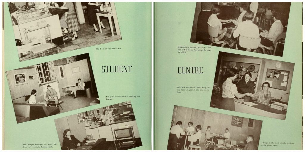 While the 1954 yearbook shows off the finished product.