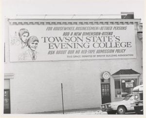 1973 billboard ad on Souris Saloon in Towson. The demographics TSC was aiming for seem a little narrow today.