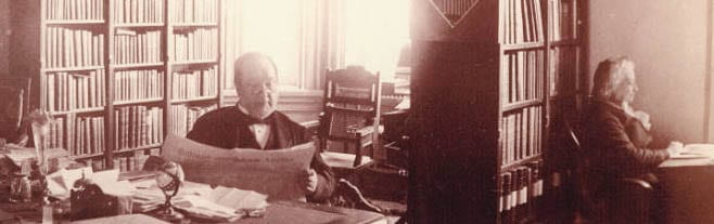 Figure 2: McFadden Alexander Newell in Principal's Office, Maryland State Normal School, 1887.