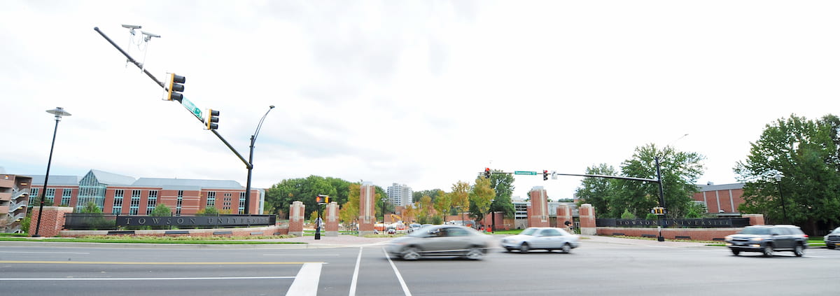 Towsontown Boulevard and University Avenue intersection.