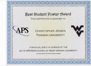 Chris APS award