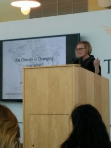 Dr Veron presents about climate change and women in science.